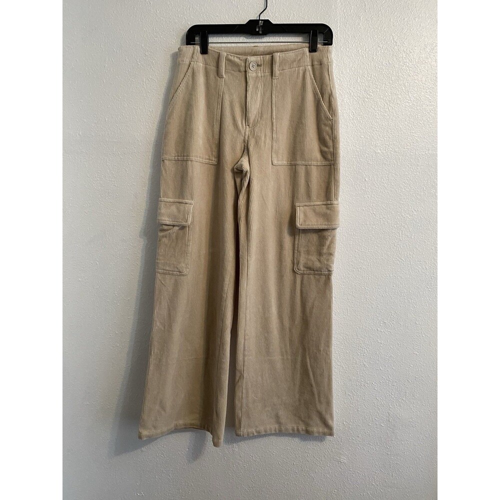 Arizona Jean Co Corduroy Cargo Pants Sz 2 Wide Leg, Loose Fit High Waist Soft